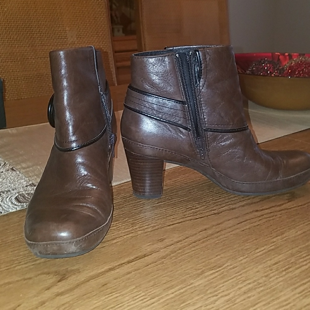 Clark's brown booties